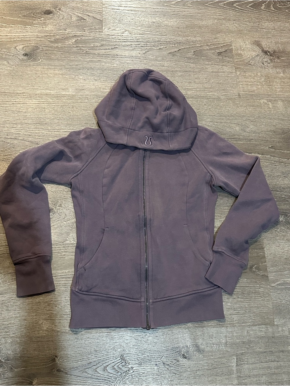 lululemon Scuba Full Zip Hoodie Jacket Size 4 Dark Plum